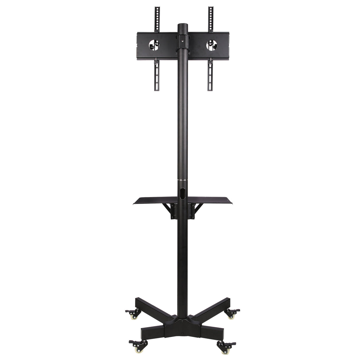 Ergosolid Falco-24 - Soporte de Suelo para TV, con Ruedas para Pantallas LCD LED y TV Curvas de 23"-55", Capacidad de Carga 25 kg, Negro