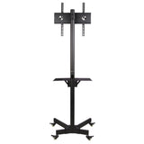 Ergosolid Falco-24 - Soporte de Suelo para TV, con Ruedas para Pantallas LCD LED y TV Curvas de 23"-55", Capacidad de Carga 25 kg, Negro