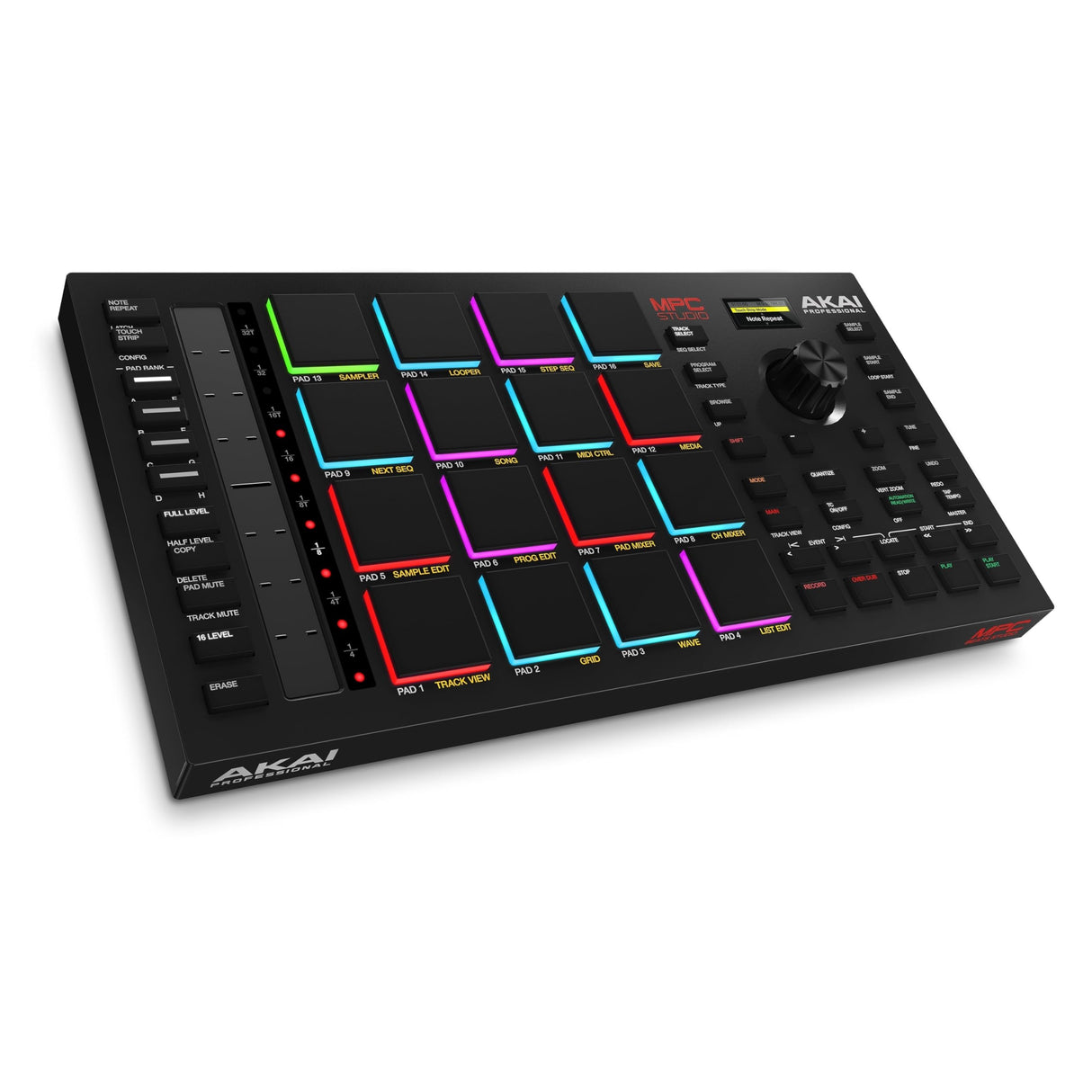 Akai Professional MPC Studio – Controlador MIDI, caja de ritmos con 16 pads RGB sensibles a la velocidad, software MPC, banda táctil asignable y pantalla LCD