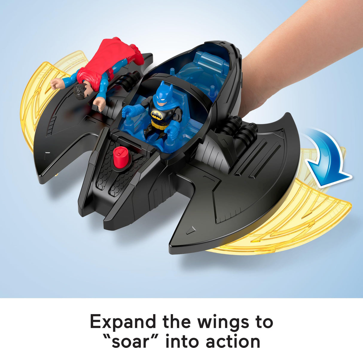 Fisher-Price Imaginext DC Super Friends Cuartel definitivo Set de Juego con Figuras Batman y Superman y Accesorios, Juguete +3 años (Mattel HNW08)