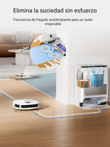 EUREKA J12 Ultra Robot Aspirador y Fregasuelos,Vaciado Automático/Lavado Automático/Secado Automático Robot Aspirador Autovaciado,AI 3D Obstáculos Navegación LiDAR,5000Pa,180min Batería,WiFi/App