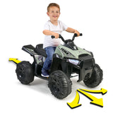 FEBER - Quad Boxer- Vehículo eléctrico a batería de 12V, con Marchas adelante, atrás y Freno, hasta 5 km/h, Cargador Incluido, 45 min de Juego,de 3 a 5 años, Verde,Famosa(FEN03000) Versión Actual