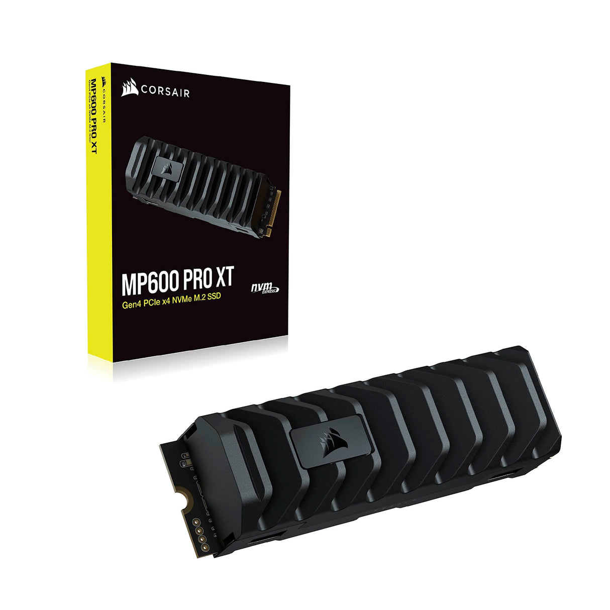 Corsair MP600 Pro XT 8TB Gen4 PCIe x4 NVMe M.2 SSD - Velocidades de Lectura y Escritura secuencial de hasta 7.000 MB/s y 6.100 MB/s, TLC NAND de Alta Densidad – Disipador Térmico de Aluminio - Negro