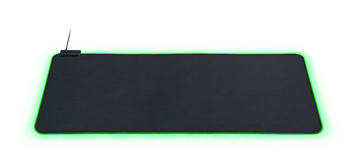 Razer Goliathus Extended Chroma - Alfombrilla suave para juegos con iluminación RGB (soporte para cables, superficie de tela, borde cosido, optimizado para todos los ratones) Negro