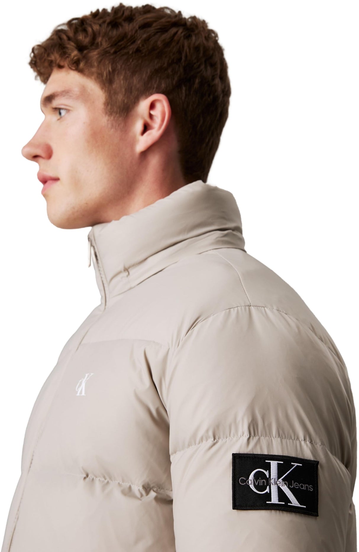 Calvin Klein Cazadora acolchada Hombre Essentials Down Jacket con capucha, Gris (Flint Gray), XL