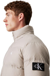Calvin Klein Cazadora acolchada Hombre Essentials Down Jacket con capucha, Gris (Flint Gray), XL