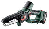Metabo MS 18 LTX 15 Mini Motosierra Batería 18V Ideal Poda Ramas Verdes Alta Velocidad Incluye Batería 2Ah Cargador Herramientas