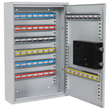 Caja fuerte para 64 llaves S64 EL de Rottner, Color gris claro, Fabricada en chapa metálica resistente, Cerradura electrónica, Teclado plano con luces LED, Tornillos de fijación incluidos