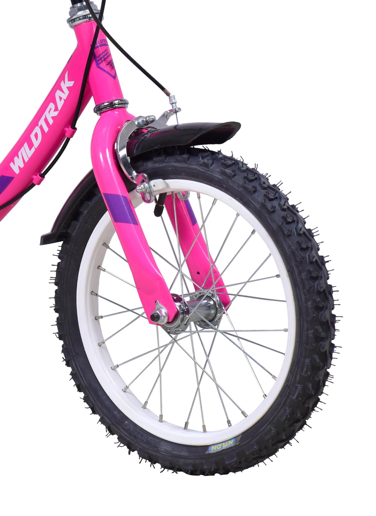 Wildtrak - Bicicleta 16 pulgadas para niñas de 3 a 7 años con ruedines con ruedines - Rosa