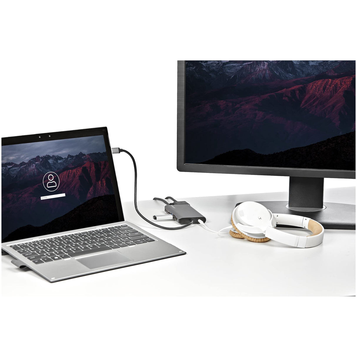 StarTech.com Adaptador Multipuertos USB-C - Mini Docking Station de Viajes USB Tipo C HDMI 4K o VGA 1080p - Hub Ladrón 3x USB - SD - GbE - Audio - PD de 100W - para Portátil o Tablet (DKT30CHVAUSP)