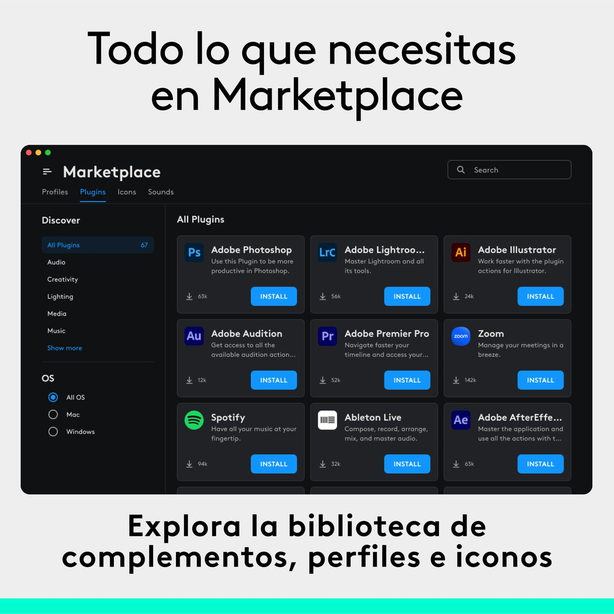 Logitech MX Creative Console, keypad programable con 9 teclas LCD personalizables y dial de control para diseño gráfico, edición de vídeo, fotografía, uso con Adobe, Zoom, Spotify - Grafito