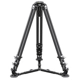 Leofoto - Trípode de vídeo - Trípode de Carbono para cámaras - Capacidad de Carga de 10 kg - Pies Extensibles - Altura mínima de 36,5 cm a una Altura máxima de 169 cm - LVC-253C+BV-15