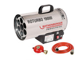 Rothenberger Industrial 1500000051 RoTurbo - Soplador con encendido piezoeléctrico, manguera y regulador, 18,2 kW, peso 5 kg