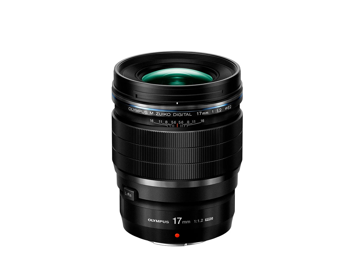 Olympus Objetivo M.Zuiko Digital ED 17 mm F1.2 Pro, Longitud Focal Fija rápida, Apto para Todas Las cámaras MFT (Modelos Olympus OM-D & Pen, Serie G de Panasonic), Negro