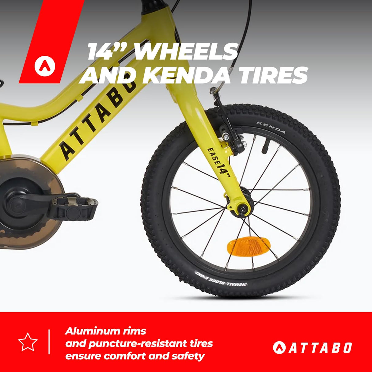 ATTABO Ease 14" Atb-b5i031-vt Bicicleta, Amarillo