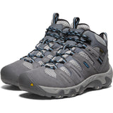 KEEN Headout Mid Waterproof, Botas de Senderismo Mujer, Steel Grey/Blue Heaven, 39 EU