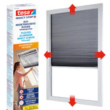 tesa® Cortina Mosquitera Plisada de Aluminio - Mosquitero Extensible para Claraboyas - Fácil Instalación sin Taladrar - Tecnología tesa Powerstrips® - Blanco