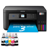 Impresora multifunción EcoTank ET-2850 A4 con depósito de tinta, conexión Wi-Fi y hasta 3 años de tinta incluida