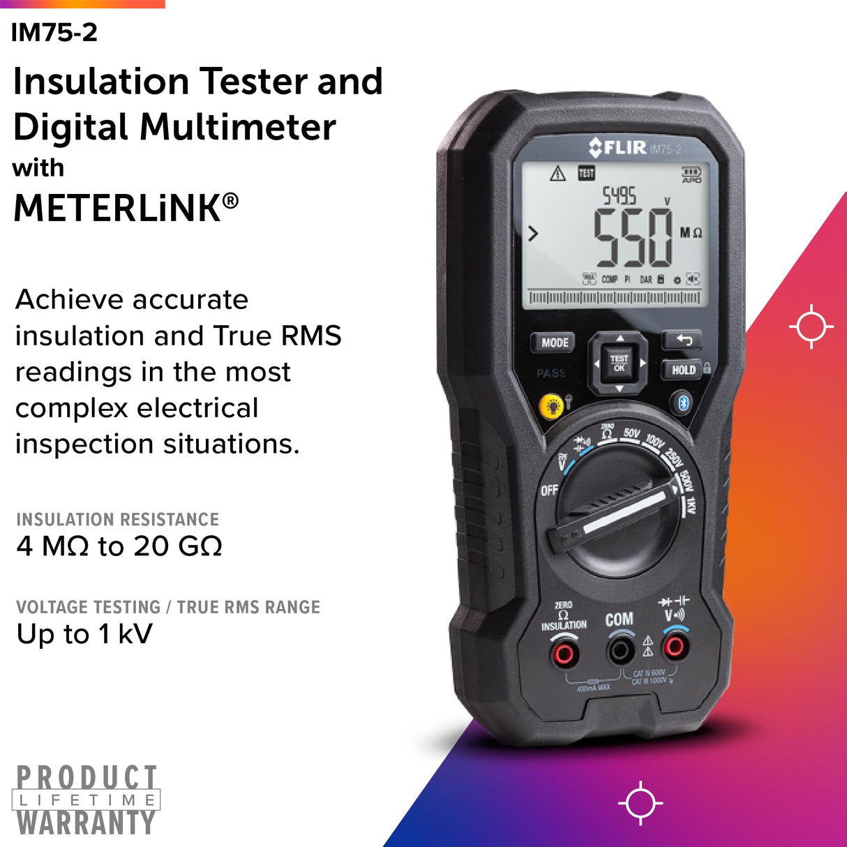 FLIR IM75-2 Insulation Tester and Digital Multimeter