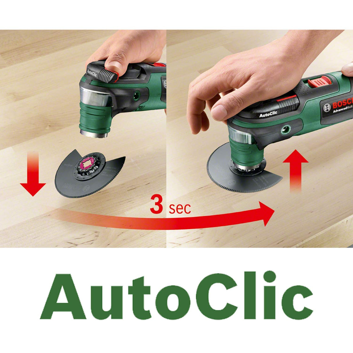 Bosch AdvancedMulti 18 - Multiherramienta a batería con maletín (1 batería 18V, cargador, plato lijador delta, set de hojas de lija, 2x hojas de sierra, empuñadura adicional, Sistema 18 V, 2,5 Ah)