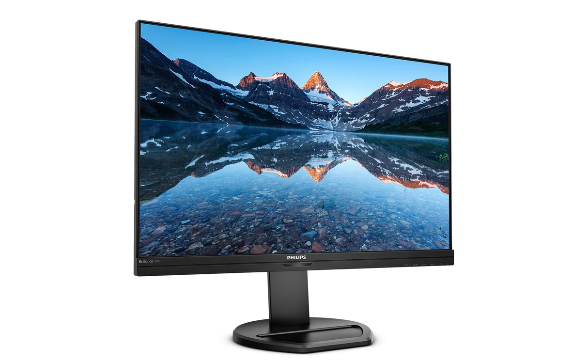 Philips 240B9 Monitor 24 Pulgadas FHD, 75Hz, IPS, 4 ms GtG, Altura Ajustable, Altavoces (1920x1200, 1x HDMI 1.4, 1x DP 1.2, USB-Hub), Negro