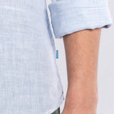 Panareha Camisa Polera Hombre Lino MAMANUCA Azul Claro (L)