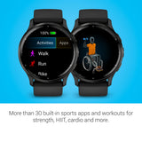 Garmin Venu 3, Smartwatch Premium con GPS, AMOLED, Funciones avanzadas de Salud y Forma física, más de 30 Aplicaciones Deportivas, 14 días de autonomía, Negro