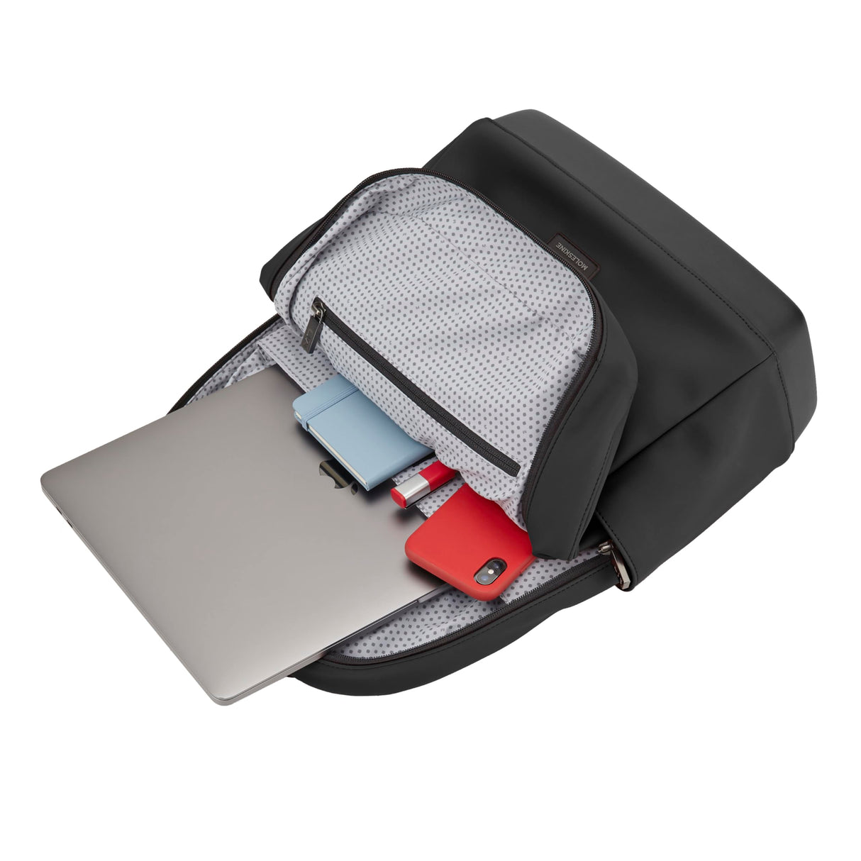 Moleskine Mochila Colección The Backpack, Mochila Suave Porta PC para Laptop, Notebook hasta 15'', Dimensiones 32 x 41 x 13 cm, Color Negro