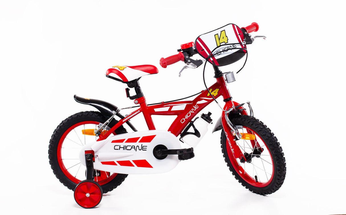 SCH Bici Chicane Bicicleta niño, roja, 14" (35,5 cm)
