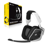 Corsair VOID RGB ELITE Auriculares Inalámbricos para Juegos - Sonido Envolvente 7.1 - Micrófono Omnidireccional - Almohadillas de Malla de Microfibra - Compatible iCUE - PC, Mac, PS5, PS4 - Blanco