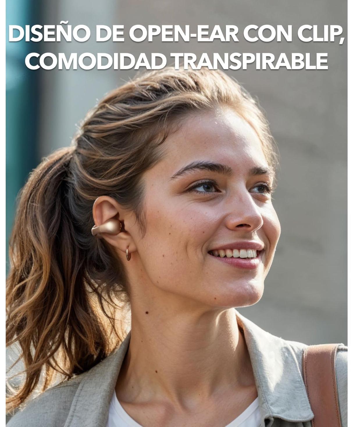 Soundcore C40i de Anker, Auriculares Open-Ear con Clip, Diseño de Juntas Flexible, Controles de Botón, Comodidad Ligera, Ajuste Estable con Almohadillas Acoplables, Transductores Expansivos