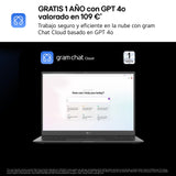 LG gram 16Z90TL-G.AU85BN - Ordenador Portátil Ultraligero de 16" Intel Core Ultra 7 258V, 32 GB RAM, 512 GB SSD, IPS Antirreflejo, 1239g, 28.5h, Windows 11, Teclado QWERTY Español, Negro Carbón