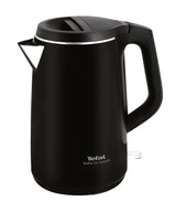 Tefal KO 3718 - Hervidor eléctrico, 2400 W, 1.5 L, negro/plateado