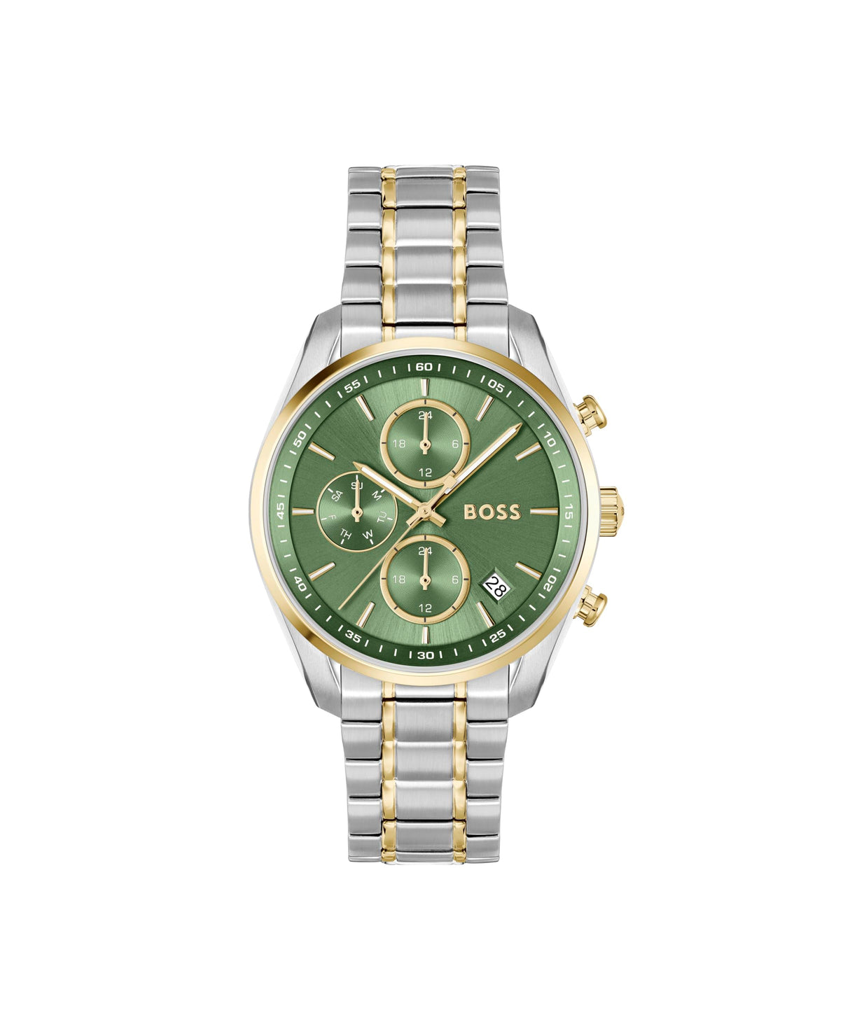 BOSS Reloj Analógico de Cuarzo Multifunción para Mujer Colección Grand Tour Ladies con Correa de Acero Inoxidable Bicolor - 1502766