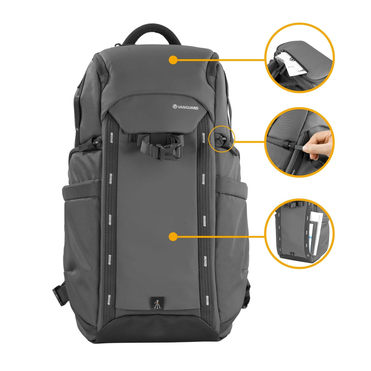 VANGUARD Veo Adaptor S46 GY - Mochila fotográfica apertura lateral diestros-zurdos