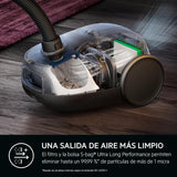 AEG Aspiradora de Trineo Con Bolsa AB61C2DBS, 850W, Filtro HEPA, Capacidad 3,5 L, Radio de Acción 12m, Ruedas XL, Cepillo Parketto, Boquilla 3 en 1, Incluye 1 bolsa, Azul