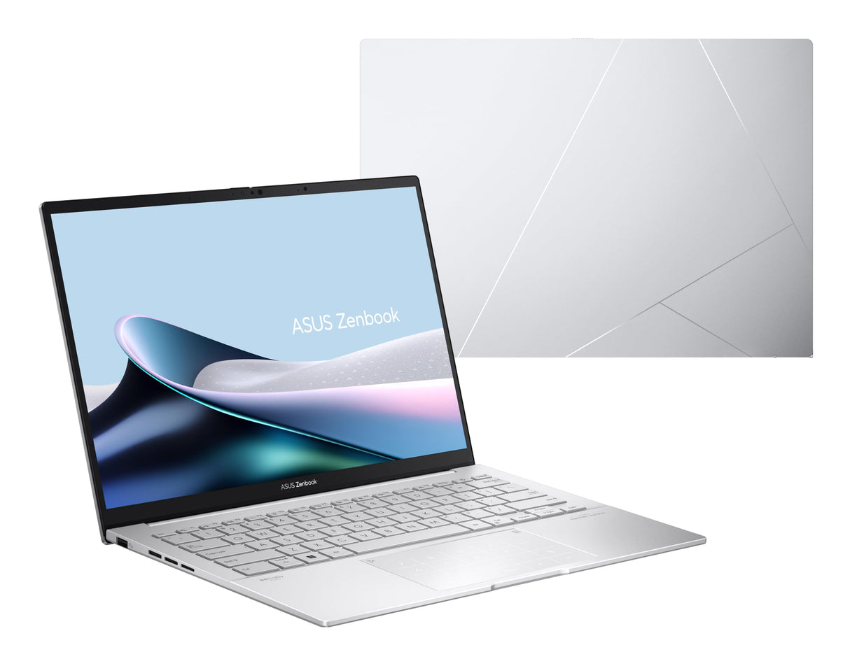 ASUS Zenbook 14 OLED UX3405CA-QD1481W - Ordenador Portátil 14" WUXGA (Intel Core Ultra 7 255H, 16GB RAM, 512GB SSD, ARC 140T, Windows 11 Home) Niebla Plateada - Teclado QWERTY español