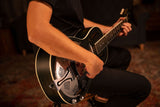 Ortega Guitars Americana Series - Guitarra resonadora vintage – electroacústica con barra de labios – Madera de caoba con acabado satinado desgastado (RRG30E-DD)