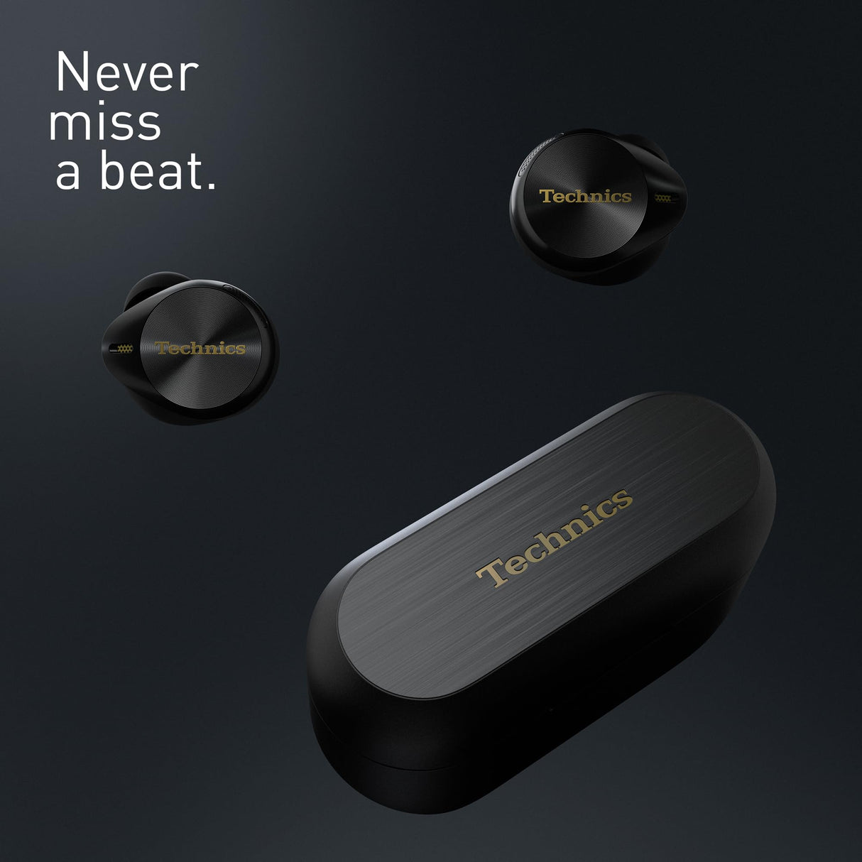 Technics EAH-AZ80E-K Auriculares Inalámbricos con Cancelación De Ruido, Bluetooth Multipunto 3 Dispositivos, Cómodos Intraurales, Carga Inalambrica, Negro