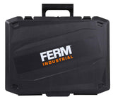 FERM Taladro inalámbrico industrial, FI20 V, 50 Nm, motor de 4 pines, incluye 2 baterías de 2,0 Ah y maletín de almacenamiento