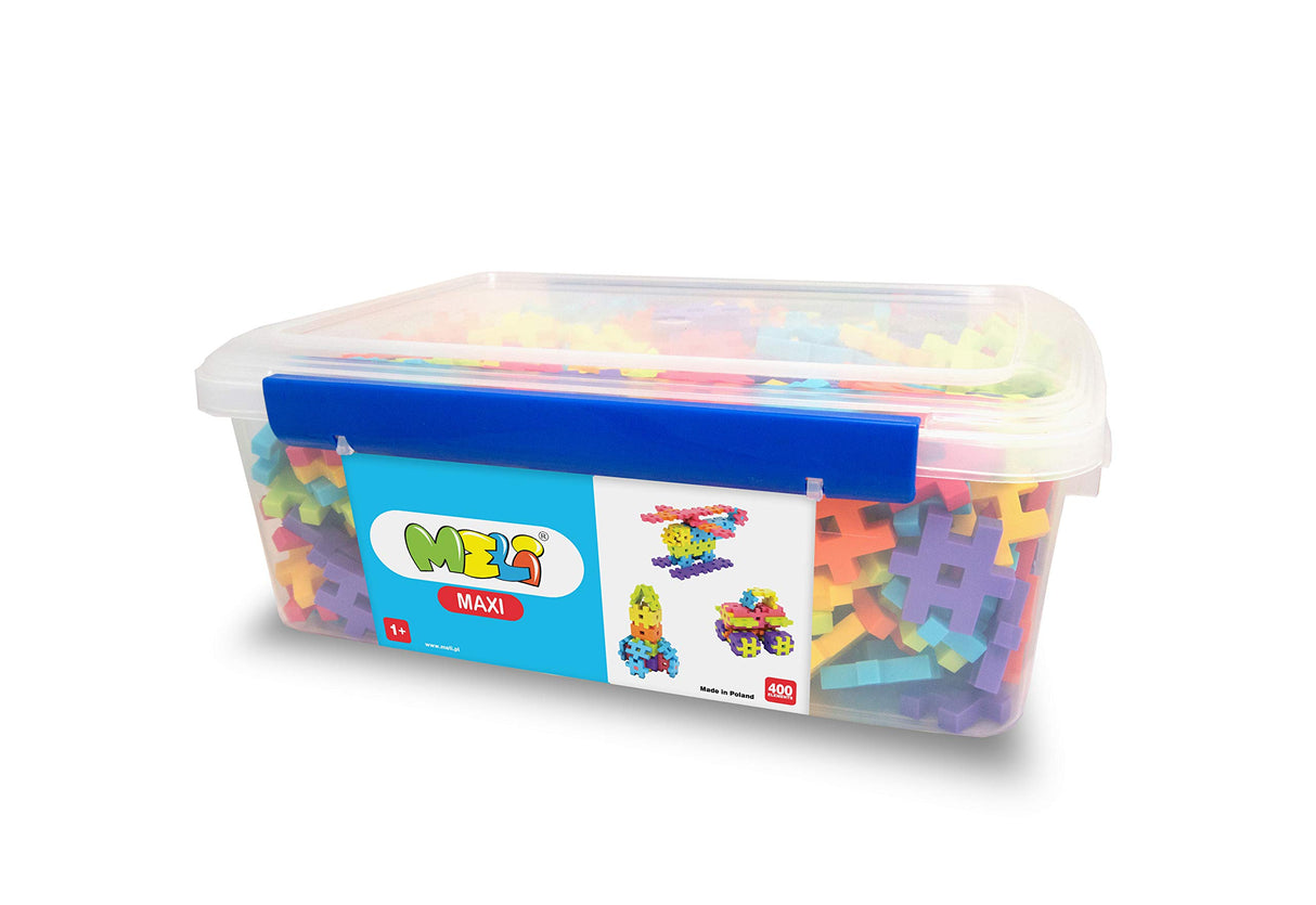 Meli- Maxi EDU Juguetes creativos, Multicolor, 400 Unidades (Ame Group 67116)