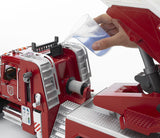 bruder 02821 - Camión de bomberos Mack Granite con bomba - 1:16 Vehículo, Camión de bomberos, Llamada de emergencia, Camión de bomberos, Juguete