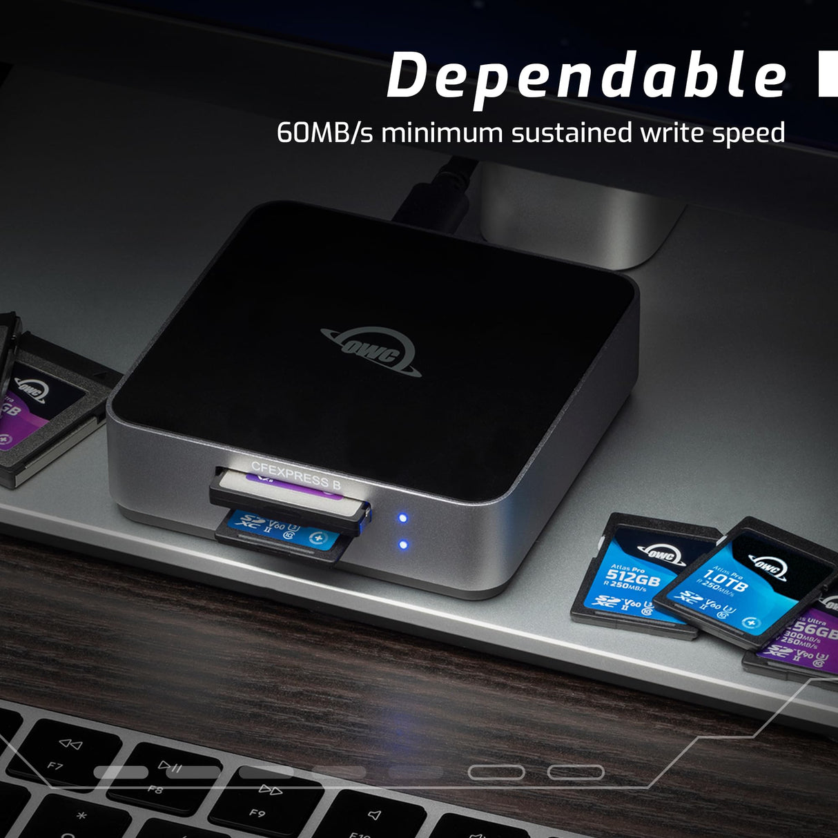 OWC Atlas Pro SDXC UHS-II V60 Tarjeta de Memoria, rentable y de máxima Calidad para los usos más habituales de Captura de Fotos y vídeos de hasta 4K - 1TB