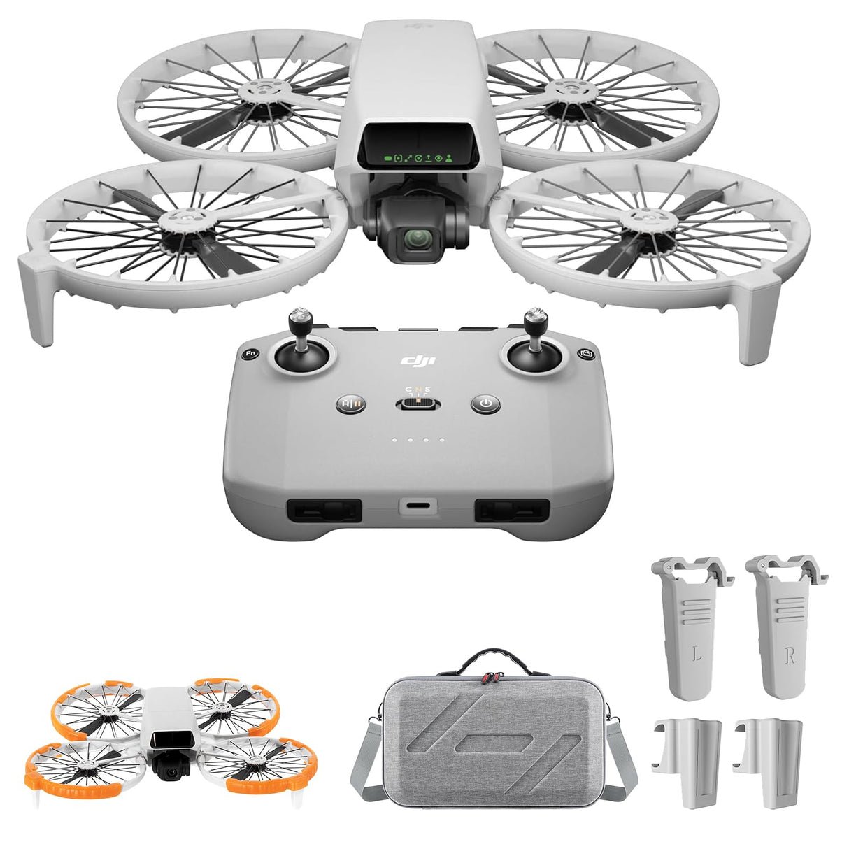 DJI Flip,Drone con cámara 4k adulto, mini drone con cámara, < 249g, drone función sígueme, 13km transmisión de vídeo, arranque manual,retorno automático,31min tiempo de vuelo,con delantal ((RC-N3))