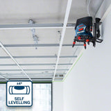 Bosch Professional Sistema 12V Nivel Láser GCL 2-50 CG (1 batería 12V + cargador, láser verde, c/función aplicación, soporte, alcance visible: hasta 20 m, en L-BOXX)