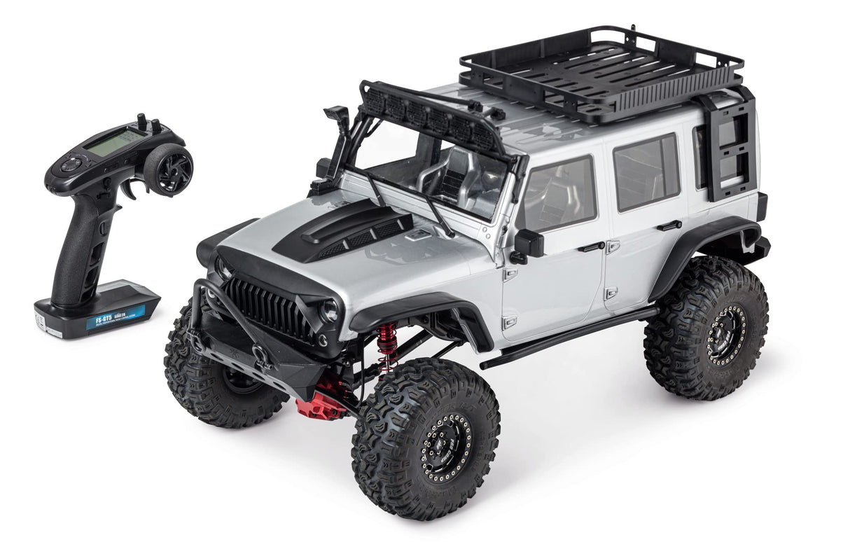 Carson 500409078 1:8 Adventure Crawler RTR Plata - Coche teledirigido, Coche RC, RC Crawler, Incl. Pilas y Mando a Distancia, RC Offroad