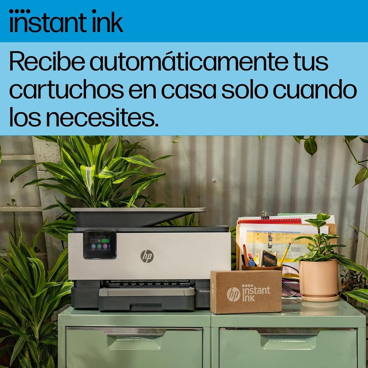 HP OfficeJet Pro 9120e, Impresora multifunción profesional de inyección de tinta A4 a color, copia, escáner, fax, Wi-Fi, impresión a doble cara automática, 22 ppm, 3 meses Instant Ink con HP+, Gris