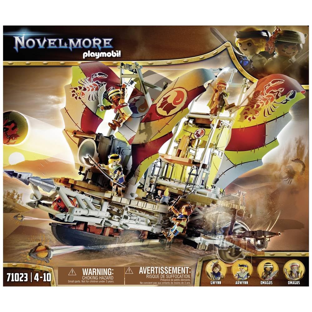 PLAYMOBIL Novelmore 71023 Sal'ahari Sands Tormenta de Arena, Nave móvil, Juguete para niños a Partir de 5 años