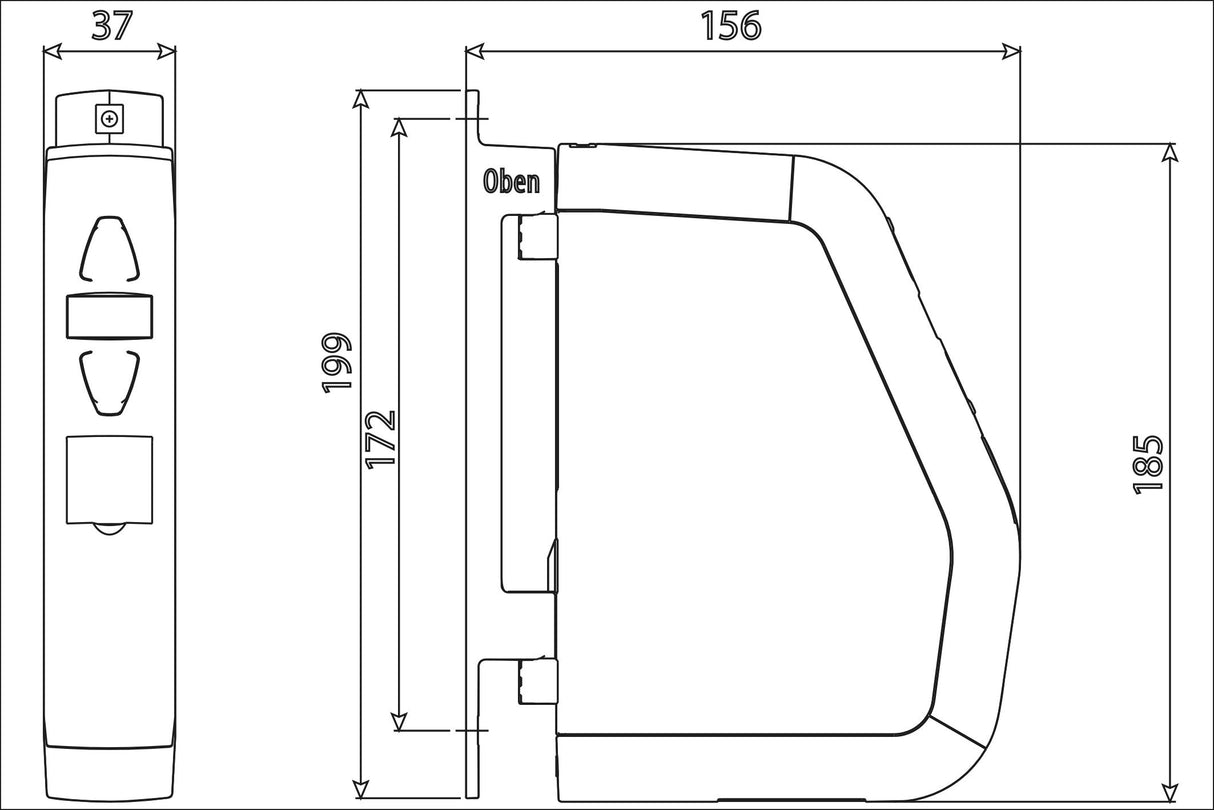 Superrollo Professional SR10245 GW245 Enrollador eléctrico, 15 mm, fuerza de tracción máx. 30 kg, para cinta de 15 mm