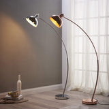 Versanora Lámpara LED de pie estándar cromada y curvada Arco VN-L00024EU